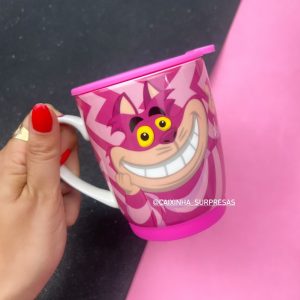 CANECA CERÂMICA CHESHIRE - ALICE NO PAÍS DAS MARAVILHAS