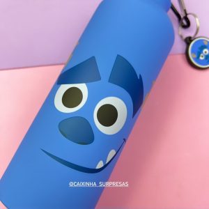 GARRAFA DE ALUMÍNIO SULLEY COM MOSQUETÃO – MONSTROS SA