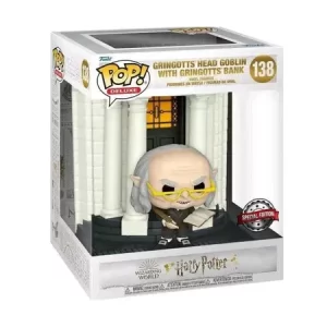 FUNKO POP GRINGOTTS' HEAD GOBLIN WITH GRINGOTTS BANK (138)-HARRY POTTER