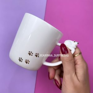 CANECA DE GATINHO BRANCO