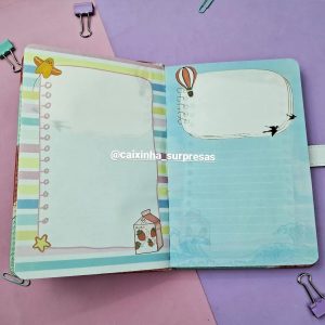 CADERNO CAPA ALMOFADADA FRUTINHAS