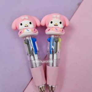 MINI CANETA 4 CORES MY MELODY- HELLO KITTY