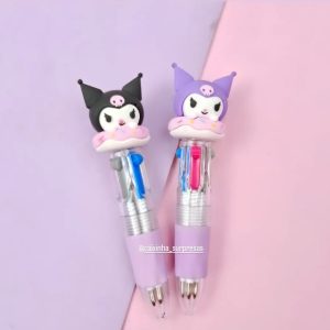 MINI CANETA 4 CORES KUROMI - HELLO KITTY