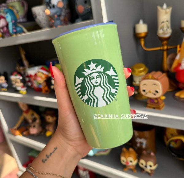 COPO COM TAMPA STARBUCKS ANIMAL KINGDOM - DISNEY PARKS - Imagem 2