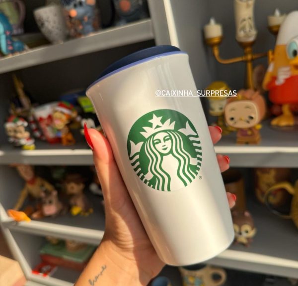 COPO COM TAMPA STARBUCKS MAGIC KINGDOM - DISNEY PARKS - Imagem 2