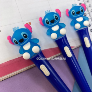 CANETA EM GEL COM LED STITCH