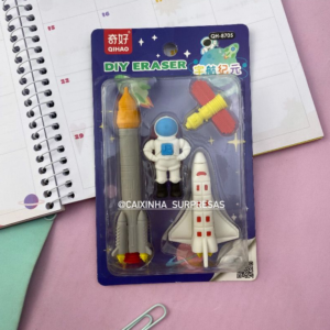 KIT BORRACHAS DE ASTRONAUTA E ESPAÇO