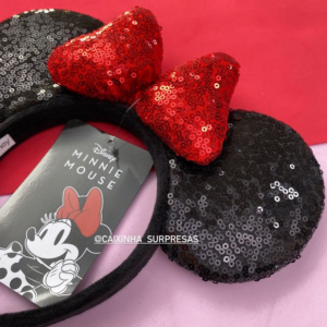 TIARA ORELHA DA MINNIE MOUSE - PRETA