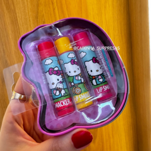 KIT LIP BALM HELLO KITTY NA LATINHA – IMPORTADO