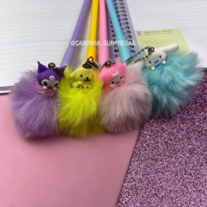 CANETA HELLO KITTY COM POMPOM