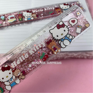 RÉGUA DE GLITTER HELLO KITTY 20 CM