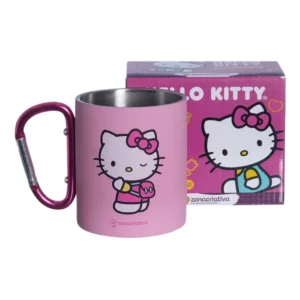 CANECA COM MOSQUETÃO HELLO KITTY