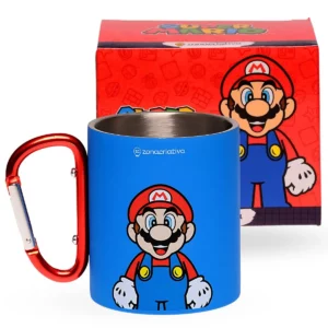 CANECA COM MOSQUETÃO SUPER MARIO BROS