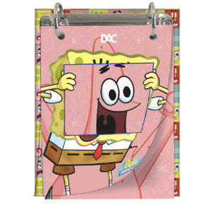 MINI CADERNO ARGOLADO BOB ESPONJA