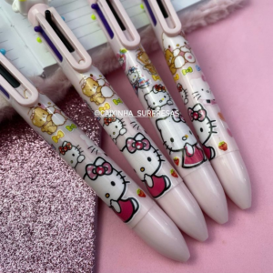 CANETA 6 CORES HELLO KITTY