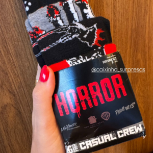 KIT 06 PARES DE MEIAS JASON VOORHEES E FREDDY KRUEGER– IMPORTADO
