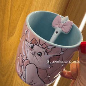 CANECA COM COLHER GATINHA MARIE - DISNEY PARKS